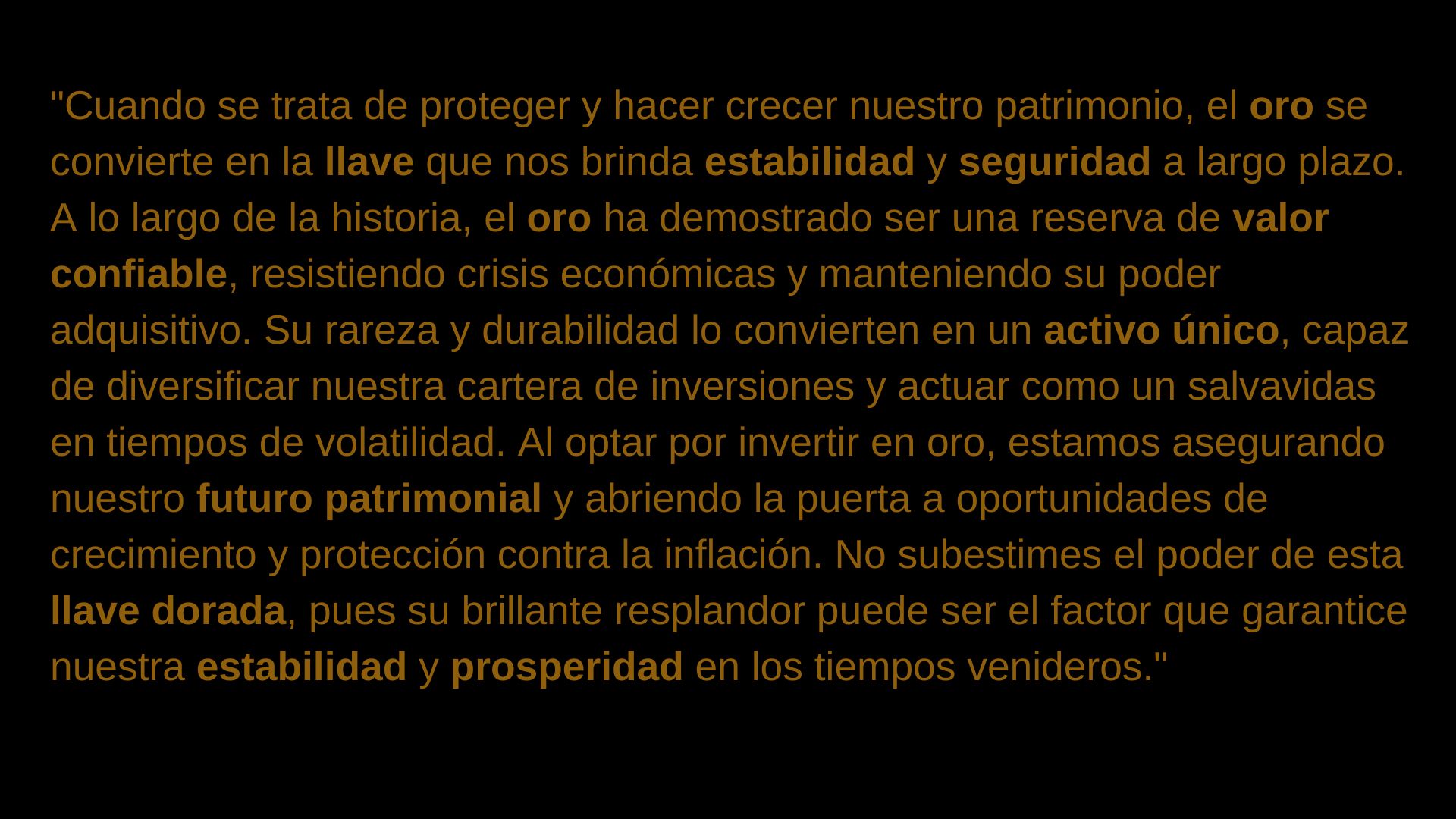 Proteger Oro
