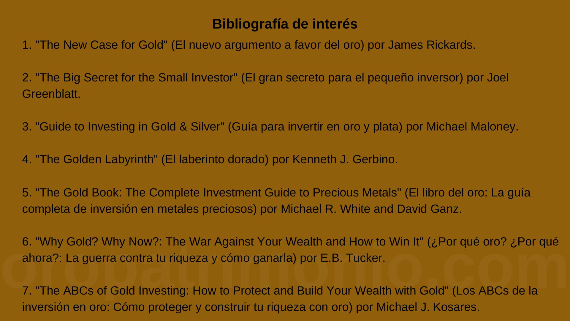 Bibliografía de interés